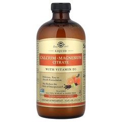 Liquid Calcium Magnesium Citrate with Vitamin D3, Orange-Vanilla, 16 fl oz (473