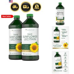 Sunflower Lecithin Liquid | 16 oz | 2 Pack | , Vegetarian, Non-GMO, Soy Free,…