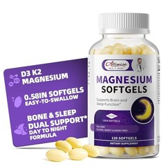 Magnesium Glycinate 400mg Softgels 120 Count Sleep Support