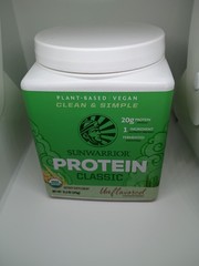 Sunwarrior Classic Organic Brown Rice Vegan Protein Powder, 13.2 Oz, Unflavored