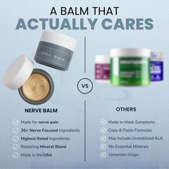 Lune Nerve Balm – Neuropathy Cream for Burning, 3.4 Fl Oz (Pack of 1)