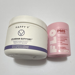 Happy V Ovarian Support + O Positiv PMS Women’s Health Supplement Bundle