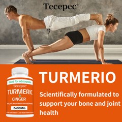 Turmeric 2250mg + Ginger 150mg Capsules – Supports Healthy Joint And Bone