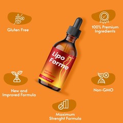 Lipo Forme Liquid Supplement Drops, Max Strength, LipoForme Drops (5 pack)