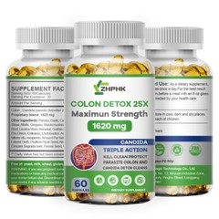 Remove Parasite Supplement ANTI PARASITE & CANDIDA DETOX Body Cleanse Softgels