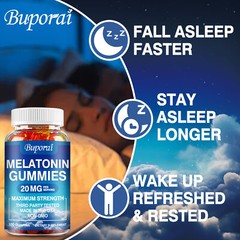 Melatonin Gummies 20mg-Relieve Stress,Improve Sleep Quality,Extra Strength Sleep