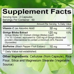 Ginkgo Biloba Extract Capsules – Improves Memory Performance & Learning ability