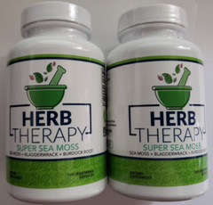 Qty 2 HERB THERAPY – Super Sea Moss – 100 Veg Caps x 2 – GMP Certified – 1/2025