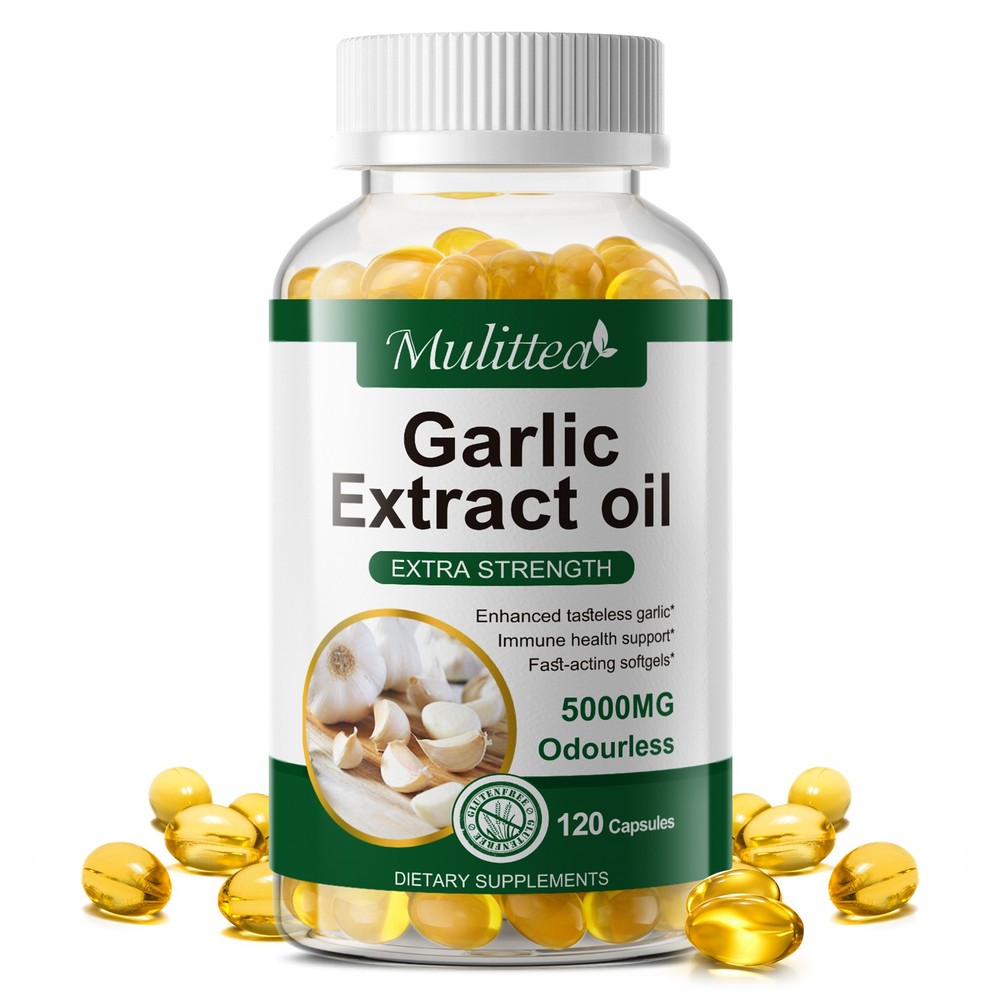 Odorless Garlic Extract Softgels Support Heart Cholesterol High Blood Health