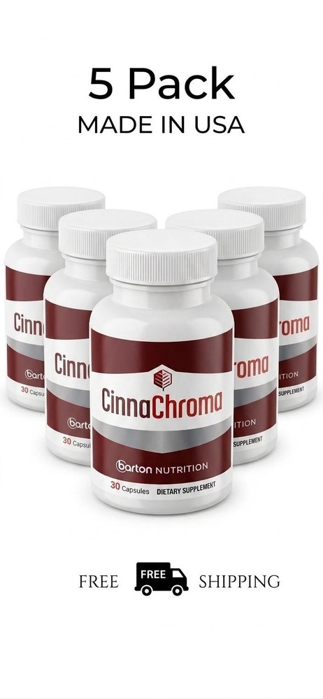 5 Pack CinnaChroma Blood Sugar Support w/ Cinnamon Extract & Chromium