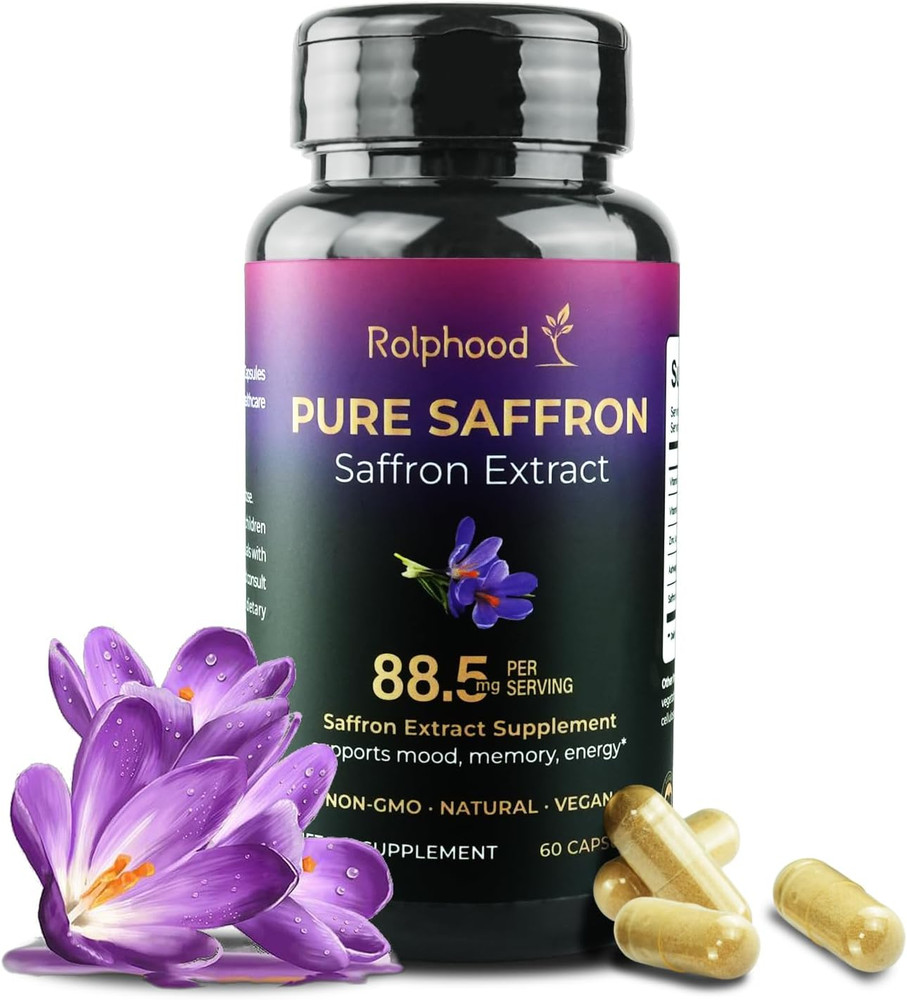 Saffron Extract Supplements Capsules 88.5Mg Natural Saffron Supplements for Mood