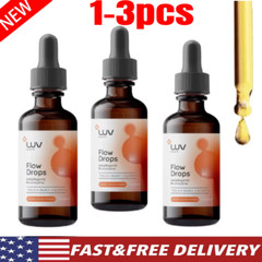LUV Health Flow Drops – Adaptogen Mushroom Blend – Peach Watermelon Flavor