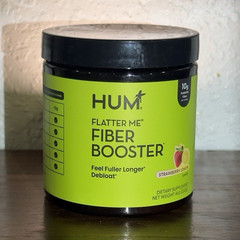 HUM Flatter Me Fiber Booster Powder Strawberry Lemon 4 oz Non-GMO Vegan