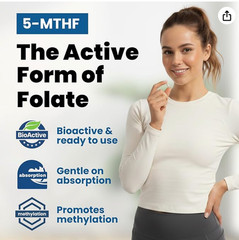 Vocks L Methylfolate 15mg 5-MTHF + Methyl B12 High Potency Methylfolate 90 Caps