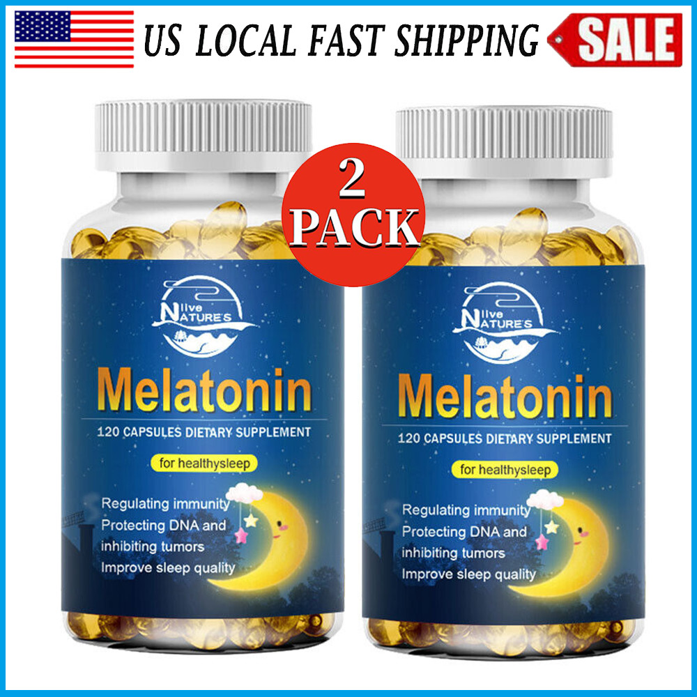 (2 Pack) Sleep Support Capsules Improve Sleep Quality Relieve Stress Sleep