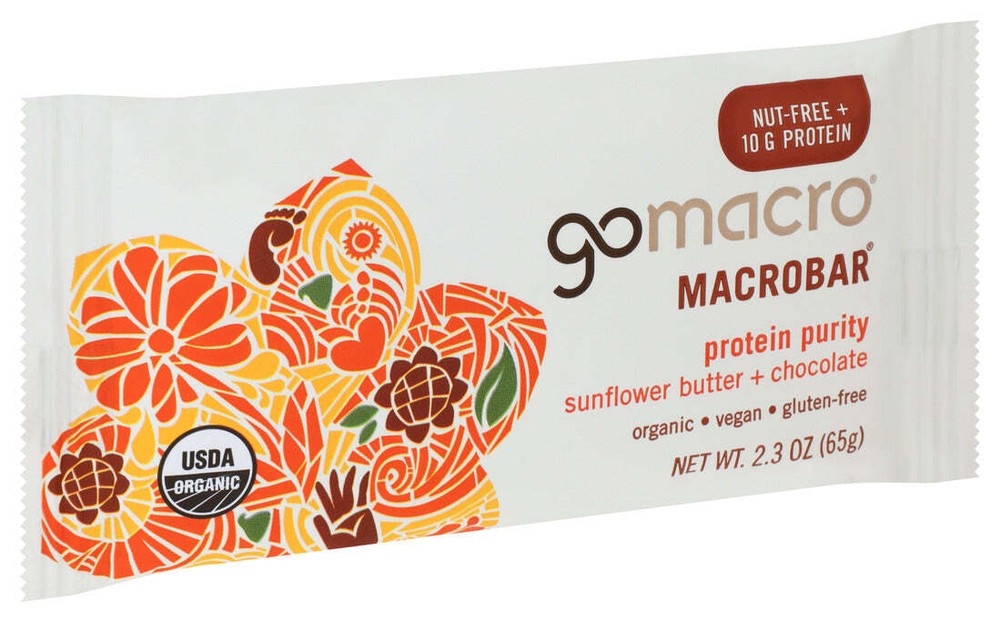 Gomacro Organic Macrobar Sunflower Butter And Chocolate 2.3 Oz