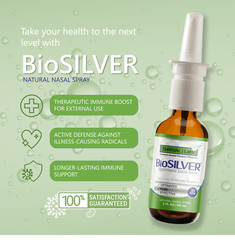 BioSILVER Ionic Colloidal Silver 20 PPM Liquid 2oz Nasal Spray by Thrival Labs