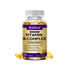 B-12 Complex 5 mg, Vitamins B1, B2, B3, B5, B6, B8 & B12, Energy, Metabolism Aid