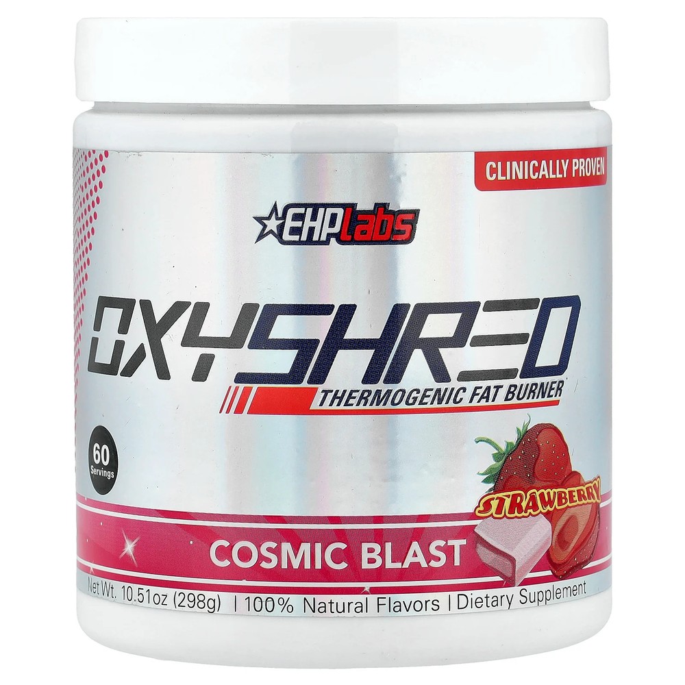 2 X EHPlabs, OxyShred, Thermogenic Fat Burner, Cosmic Blast, Strawberry, 10.51