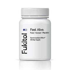Fukitol Placebo Pills 30Ct Funny Stress Relief Sugar Capsules