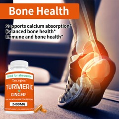 Turmeric 2250mg + Ginger 150mg Capsules – Supports Healthy Joint And Bone
