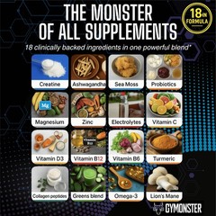 ALL-IN-ONE Supplement Creatine Capsules, Ashwagandha, Sea Moss, Magnesium