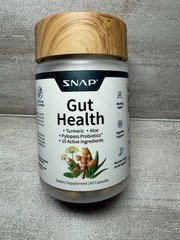 SNAP Gut Health Turmeric Aloe Probiotics Vegan 60 Capsules Exp 09/2027 Free ship
