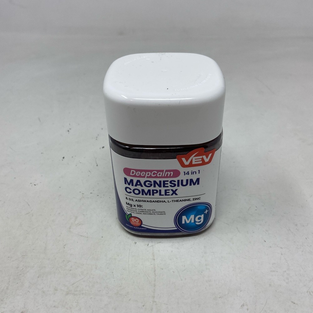 VEV DeepCalm Magnesium Complex Gummies, Mixed Berry, 90 Count