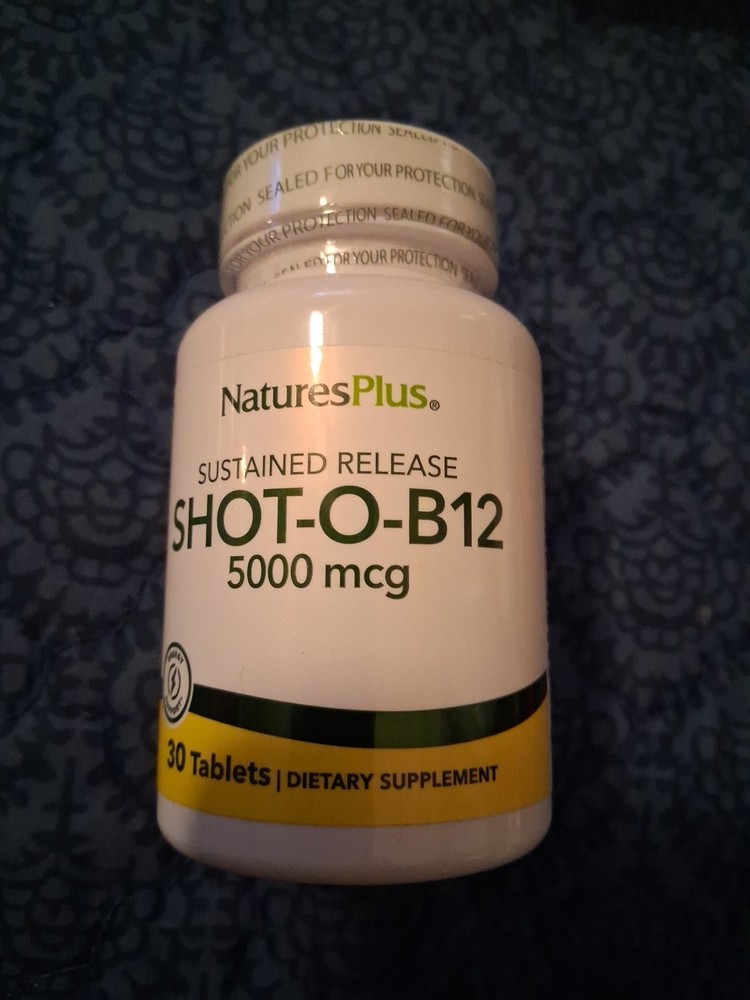 NaturesPlus, Shot-O-B12, 5000 mcg, 30 Tablets Exp 11/26