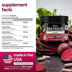 VitaUp Beet Root Capsules USA Made Beetroot Supplement for Normal Circulatio…