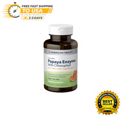 American Health Papaya Enzyme with Chlorophyll Chewable Tablets Digestive Diet