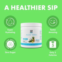 Yes You Can! Aloe Vera Powder Drink Mix – Hydration Booster Infused with Pure…