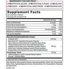Force Factor Test X180 Boost, Testosterone Booster for Men, Testosteron Pills