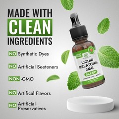 Fast-Acting Liquid Melatonin Drops 3mg for Adults & Kids – Berry Vanilla Bliss