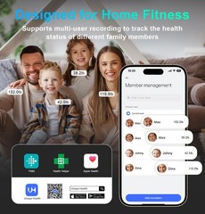 Bluetooth Smart Body Weight Scale – 8-Electrode Full Body Analyzer, BMI, Body Fa