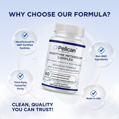 Pelican Nighttime Metabolism Complex – Sleep Support – 60 Capsules