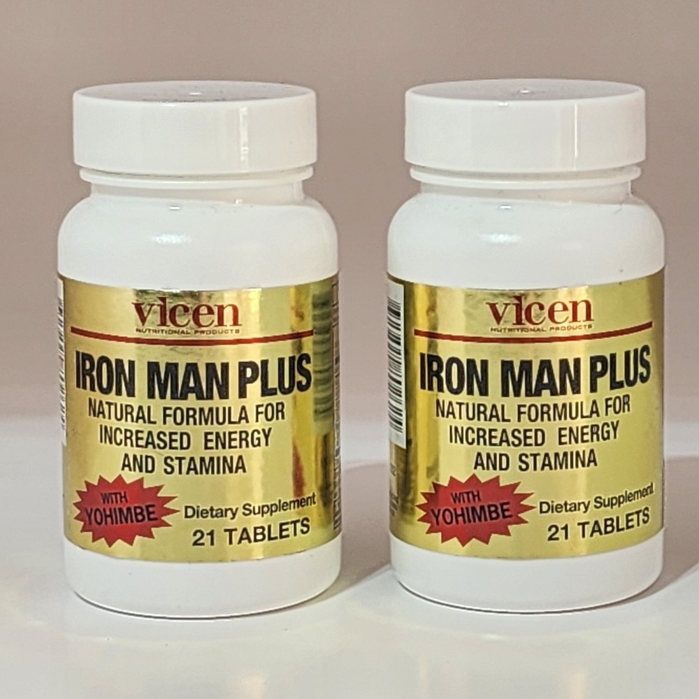 2 PACK! IRON MAN PLUS Yohimbe Enhance Stamina Vitality Boost Libido Energy💪👍💯