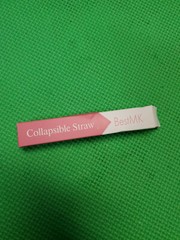 BestMK Reusable Collapsible Straw, 9.25 Inch Rose Gold