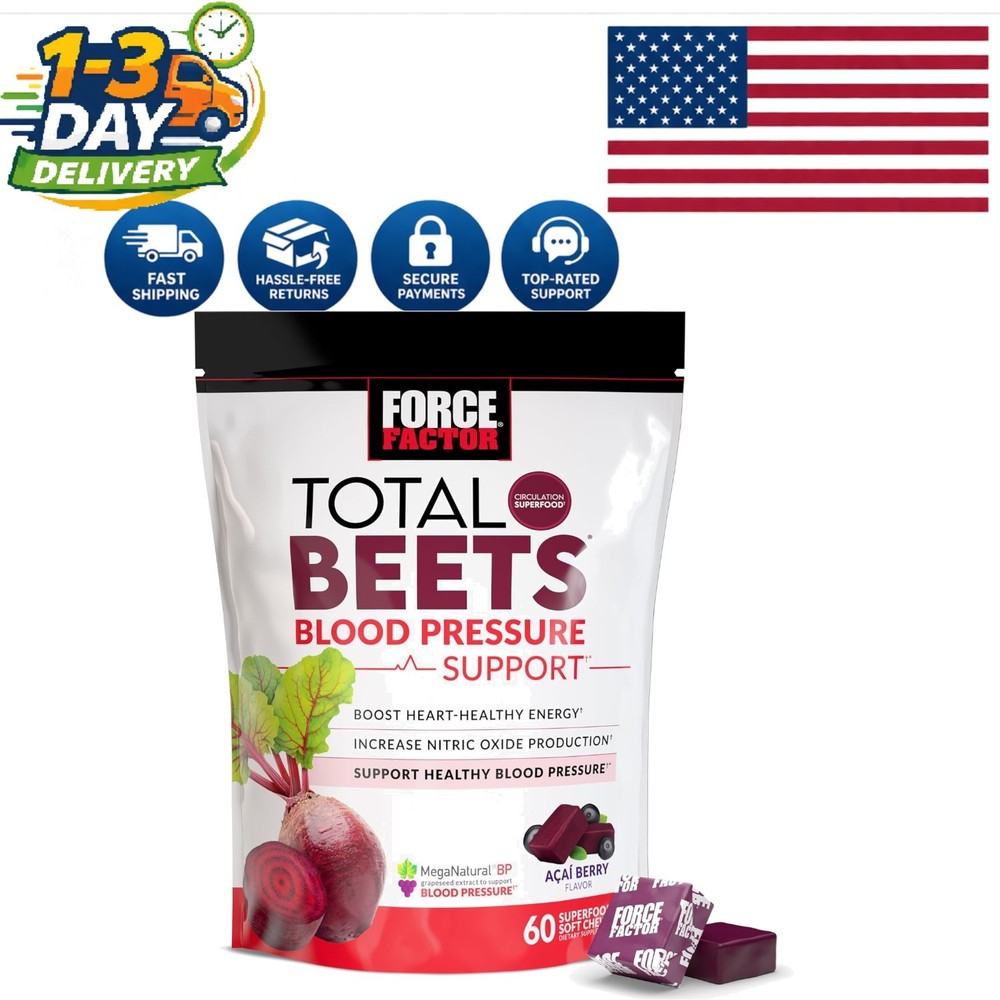 Total Beets Soft Chews – Supports Heart Health & Natural Energy, 60ct