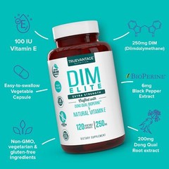 DIM Supplement 250mg Diindolylmethane-Plus Dong Quai Natural Vitamin E & BioP…