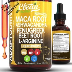 Clean Nutra Organic Maca Root Liquid Drops with Ashwagandha,Fenugreek, Beet Root
