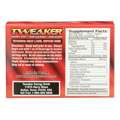 Tweaker Energy Shot, Pomegranate, 2 fl oz, 24 Count – FREE SHIPPING