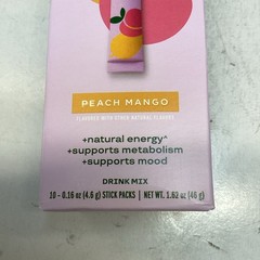 6x Bloom Peach Mango Energy Sticks 10/Box Exp 02/2028