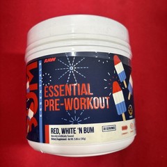 GET RAW NUTRITION CBUM ESSENTIAL PRE-WORKOUT Red White & Bum 30 Servings 2/2028