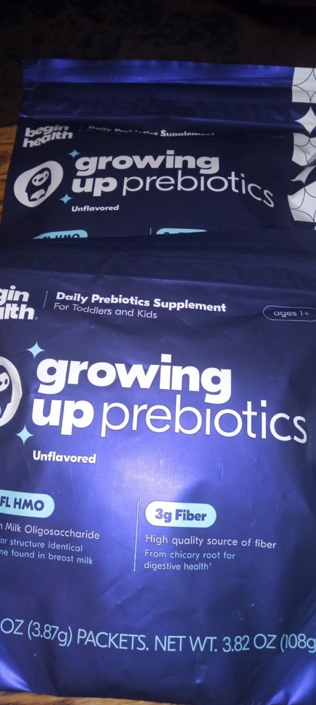 Begin Health Growing Up Prebiotics 28ct 2 Pk Exp 6/27