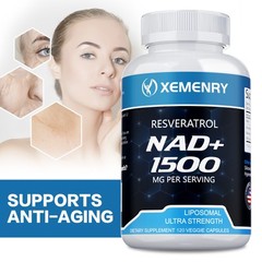 NAD+ 1500mg – Resveratrol,DNA Repair,Energy Production,Metabolism,Focus Booster