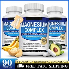 Complex Elemental Supplement 8 Magnesium 1000mg – Vegan Non-GMO 90 Capsules
