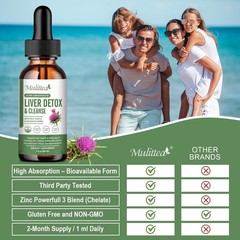 Milk Thistle Liquid Drop,Dandelion Root,Liver Cleanse Immune Support 60ml