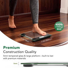 Digital Bathroom Scale by – 400Lb Capacity Accurate Body Weight Weighing Scale