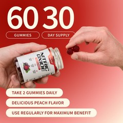 Snap Supplements Nitric Oxide Beet Root Gummies SF, Cherry & Peach, Heart Health